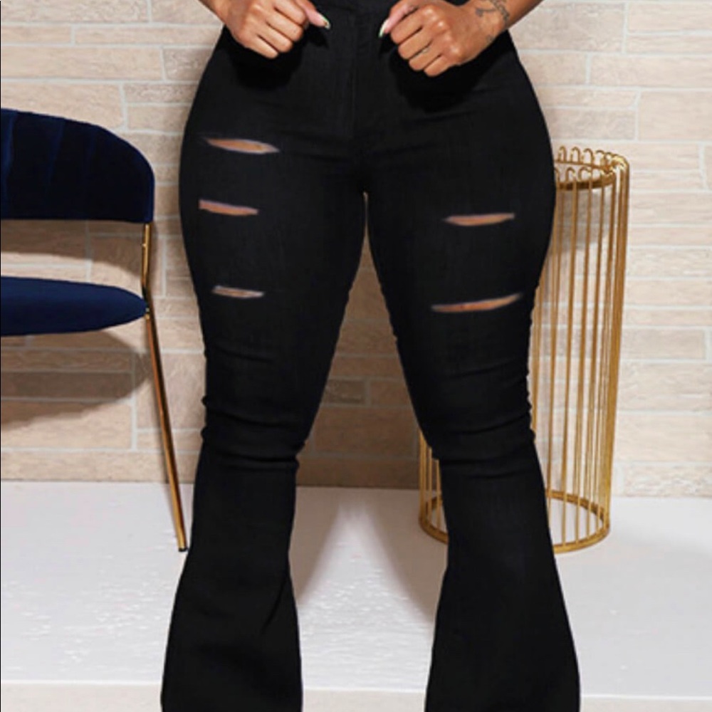 Black Flare Jeans